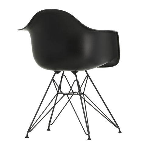 Cadeira de Braços em Plástico Eames DAR / Base Preta